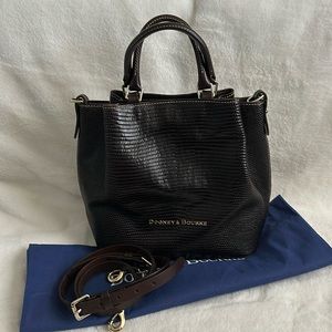 Dooney & Bourke Espresso Brown leather bucket purse.